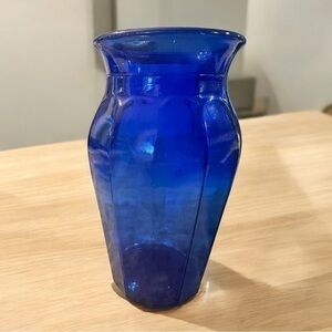 Vintage Hazel Atlas Cobalt Blue Vase K-851-4 - Marked